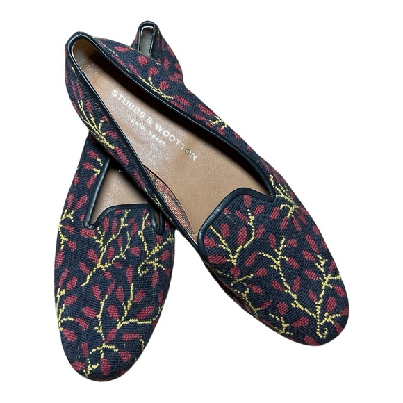 RARE Stubbs & Wootton Women’s Cuenca Needlepoint Shoes Size 11 $395 - Picture 5 of 7
